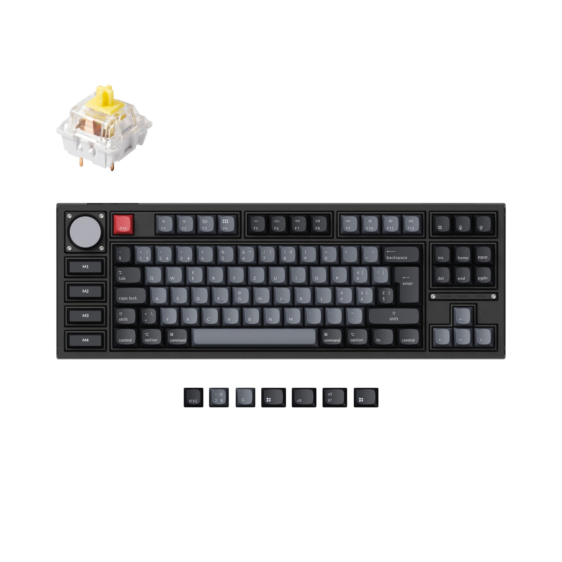 Colección de diseño ISO de teclado mecánico personalizado inalámbrico Keychron Q3 Pro QMK/VIA