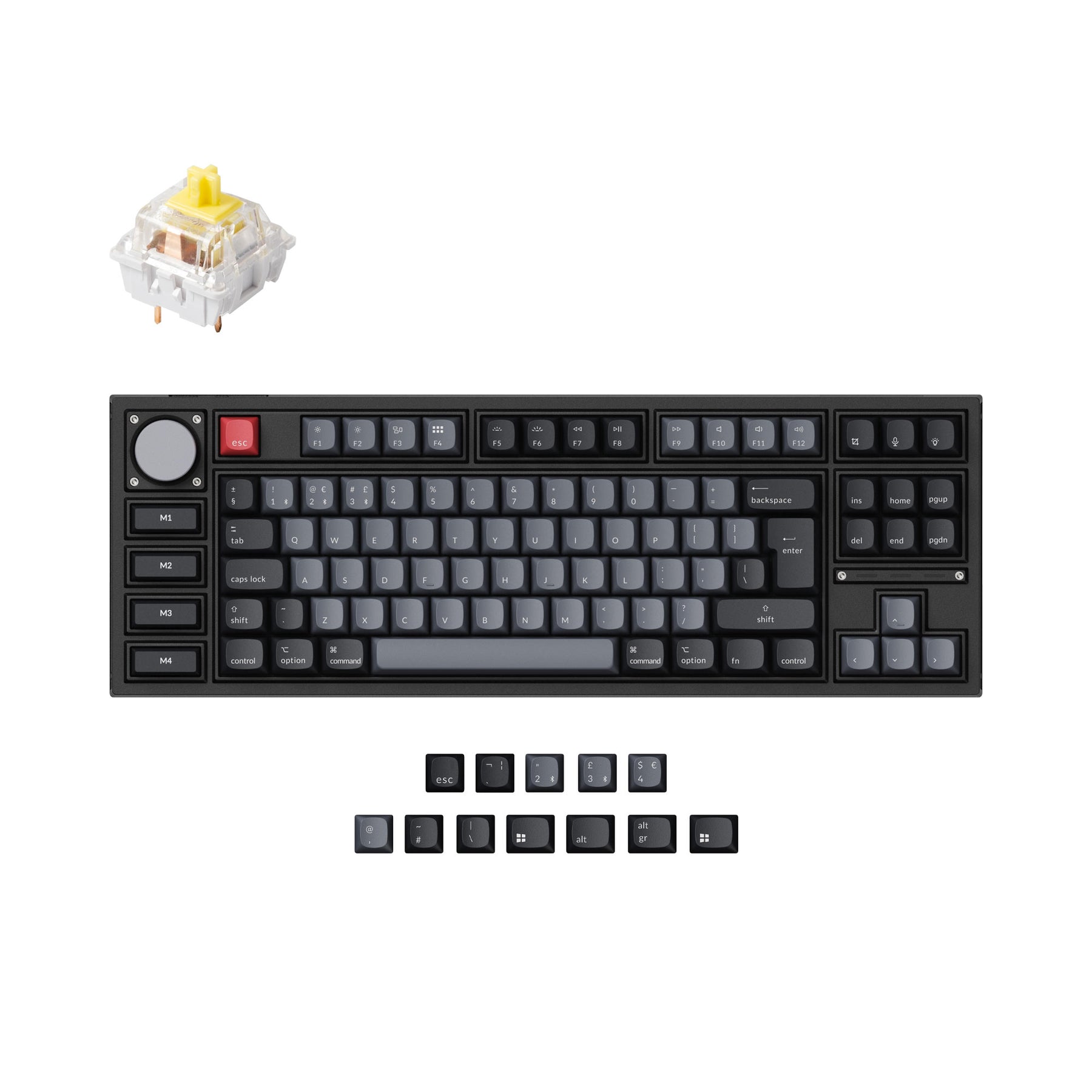 Colección de diseño ISO de teclado mecánico personalizado inalámbrico Keychron Q3 Pro QMK/VIA