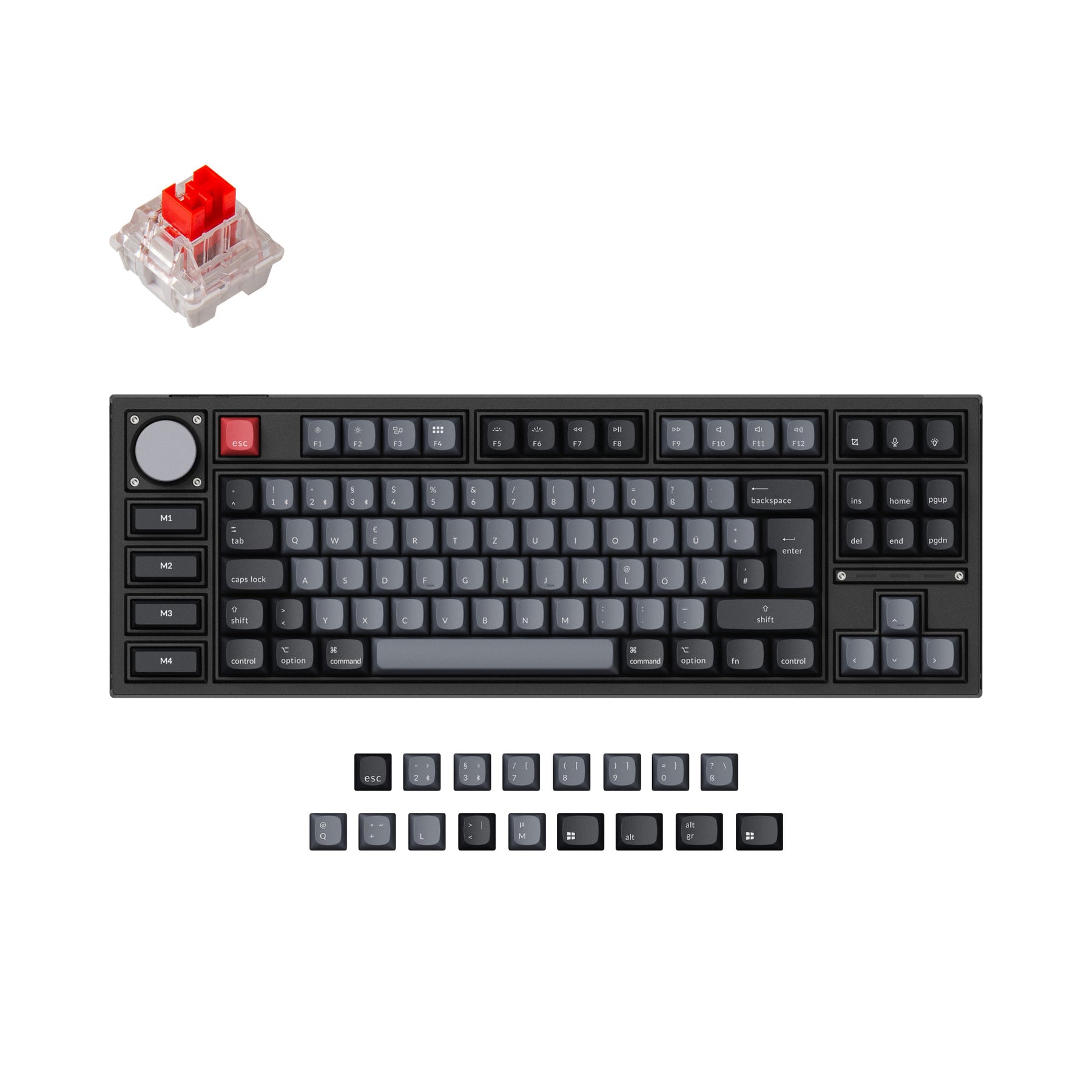 Colección de diseño ISO de teclado mecánico personalizado inalámbrico Keychron Q3 Pro QMK/VIA