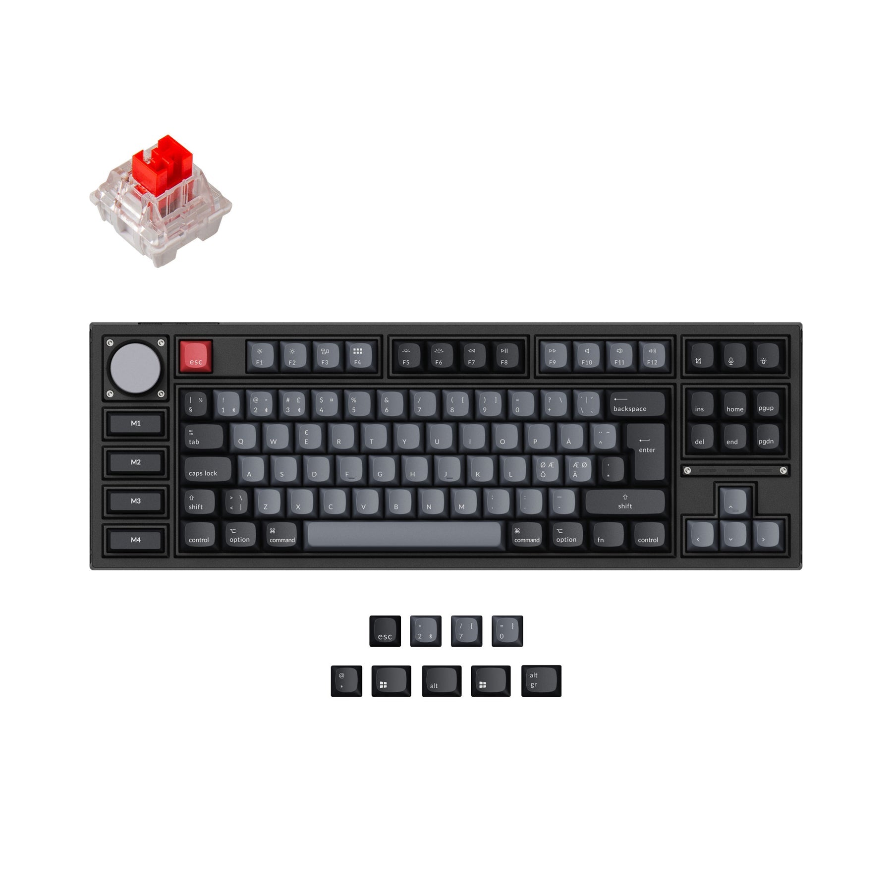 Colección de diseño ISO de teclado mecánico personalizado inalámbrico Keychron Q3 Pro QMK/VIA