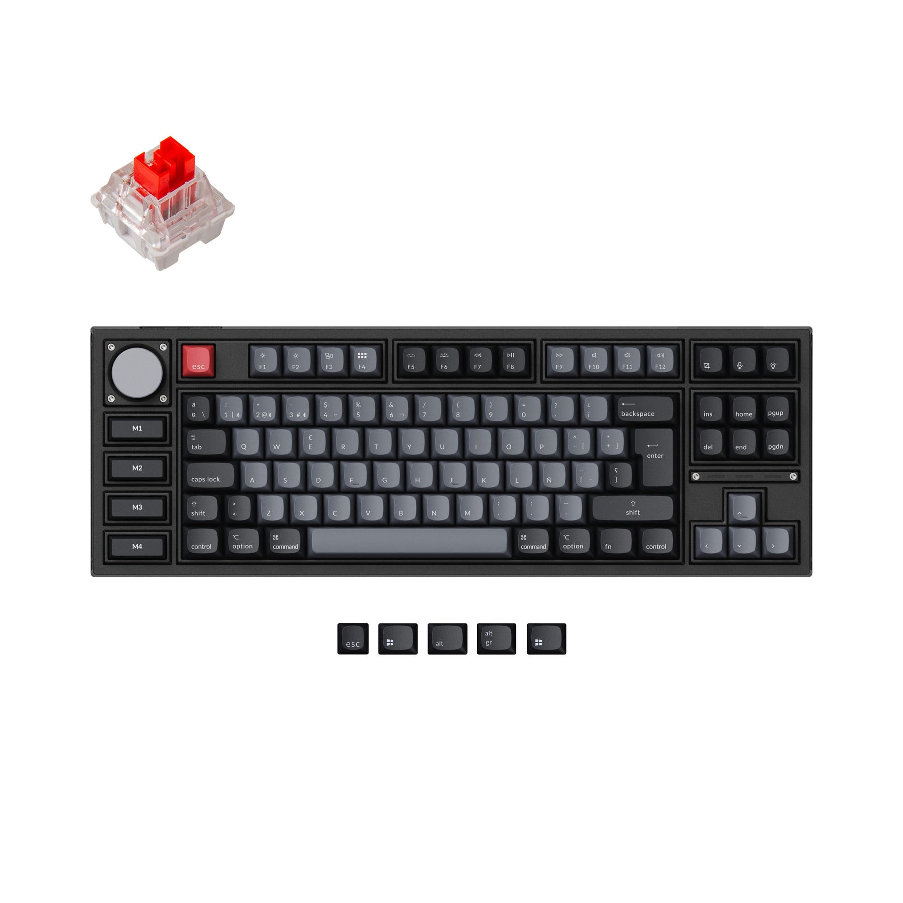 Colección de diseño ISO de teclado mecánico personalizado inalámbrico Keychron Q3 Pro QMK/VIA