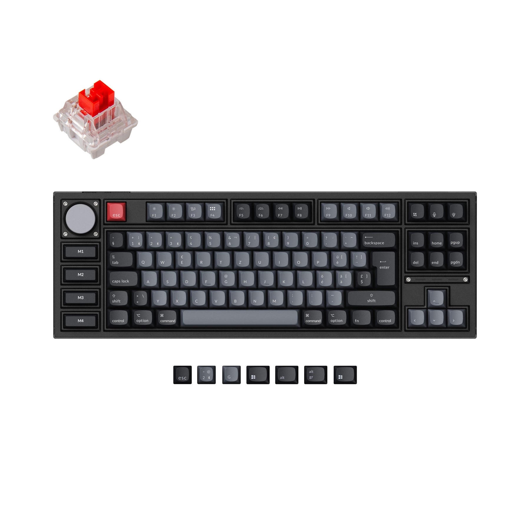 Colección de diseño ISO de teclado mecánico personalizado inalámbrico Keychron Q3 Pro QMK/VIA