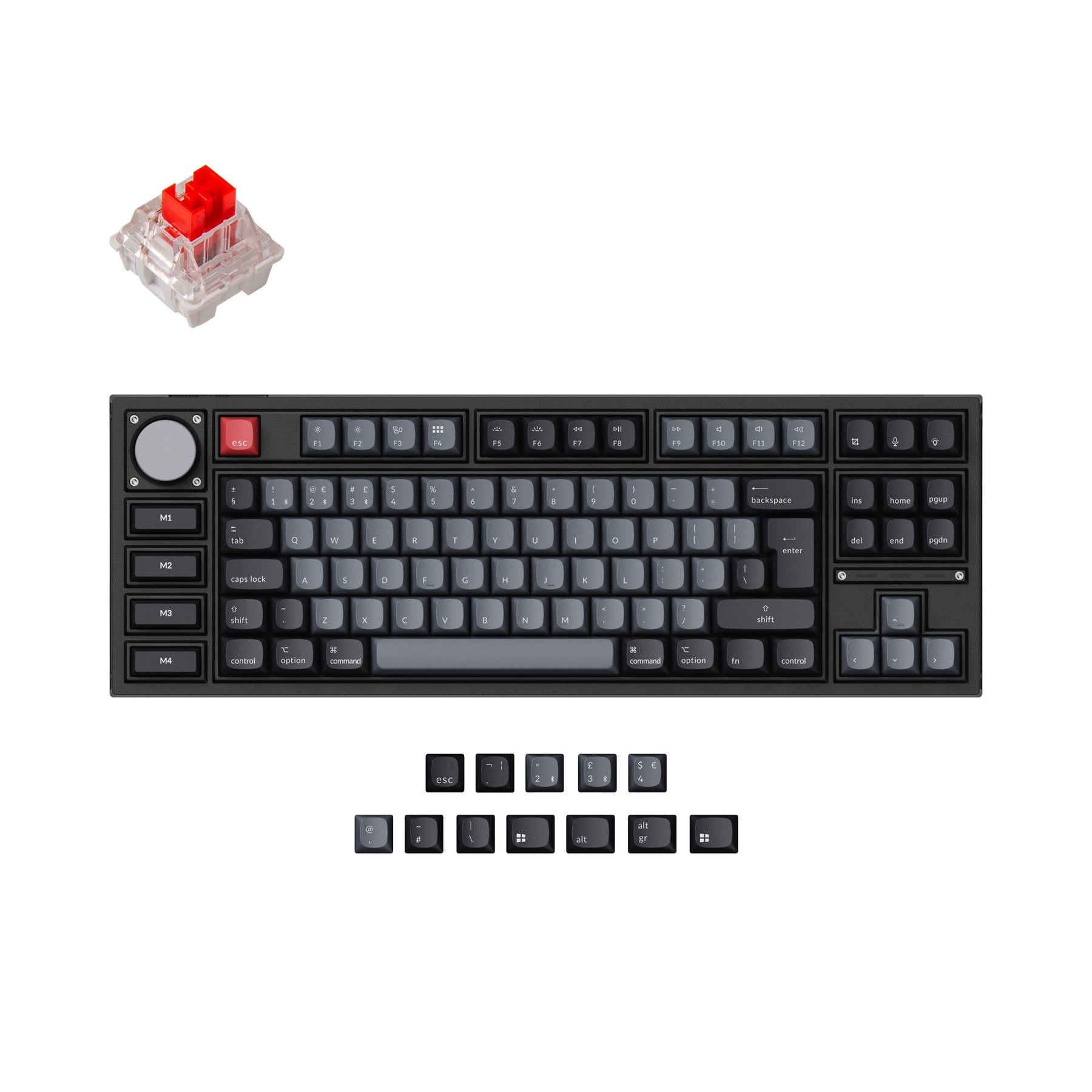 Colección de diseño ISO de teclado mecánico personalizado inalámbrico Keychron Q3 Pro QMK/VIA