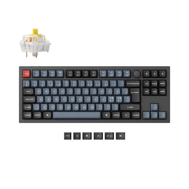 Colección de diseño ISO de teclado mecánico personalizado inalámbrico Keychron Q3 Pro QMK/VIA