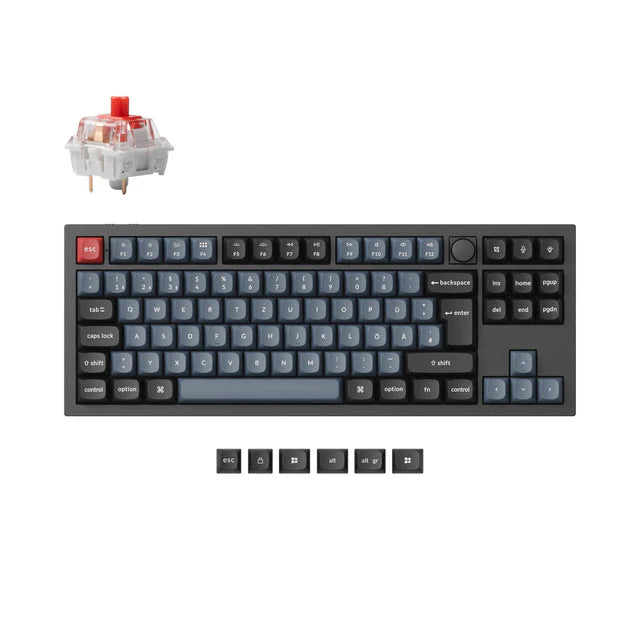 Colección de diseño ISO de teclado mecánico personalizado inalámbrico Keychron Q3 Pro QMK/VIA