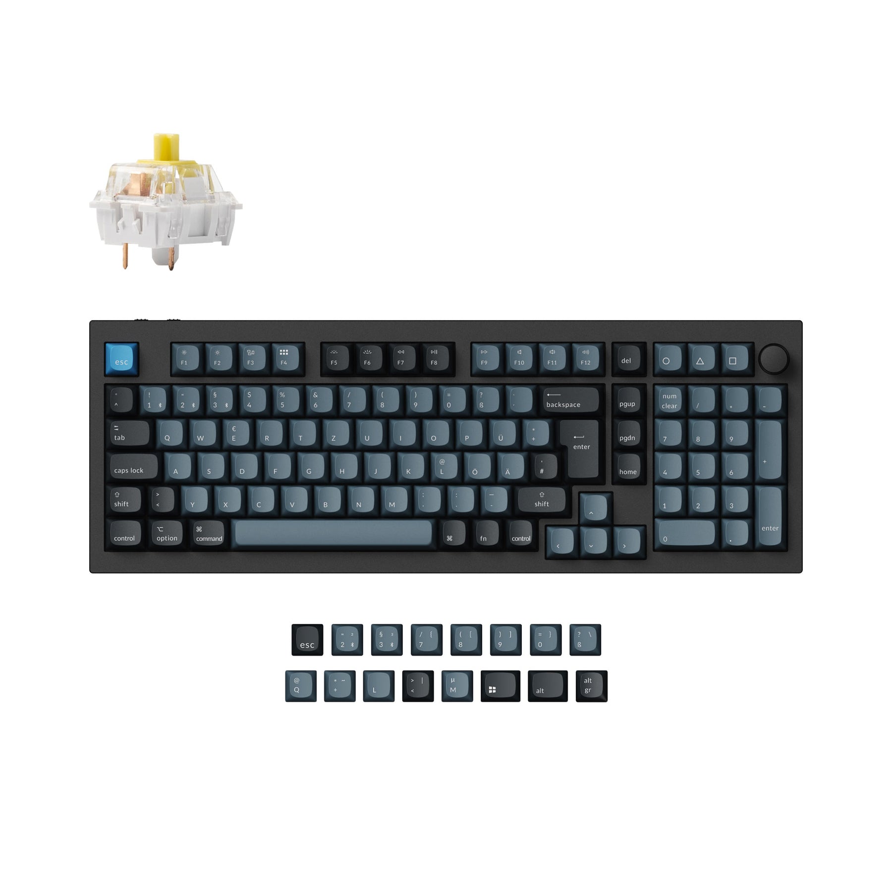 Colección de diseño ISO de teclado mecánico personalizado inalámbrico Keychron Q5 Pro QMK/VIA