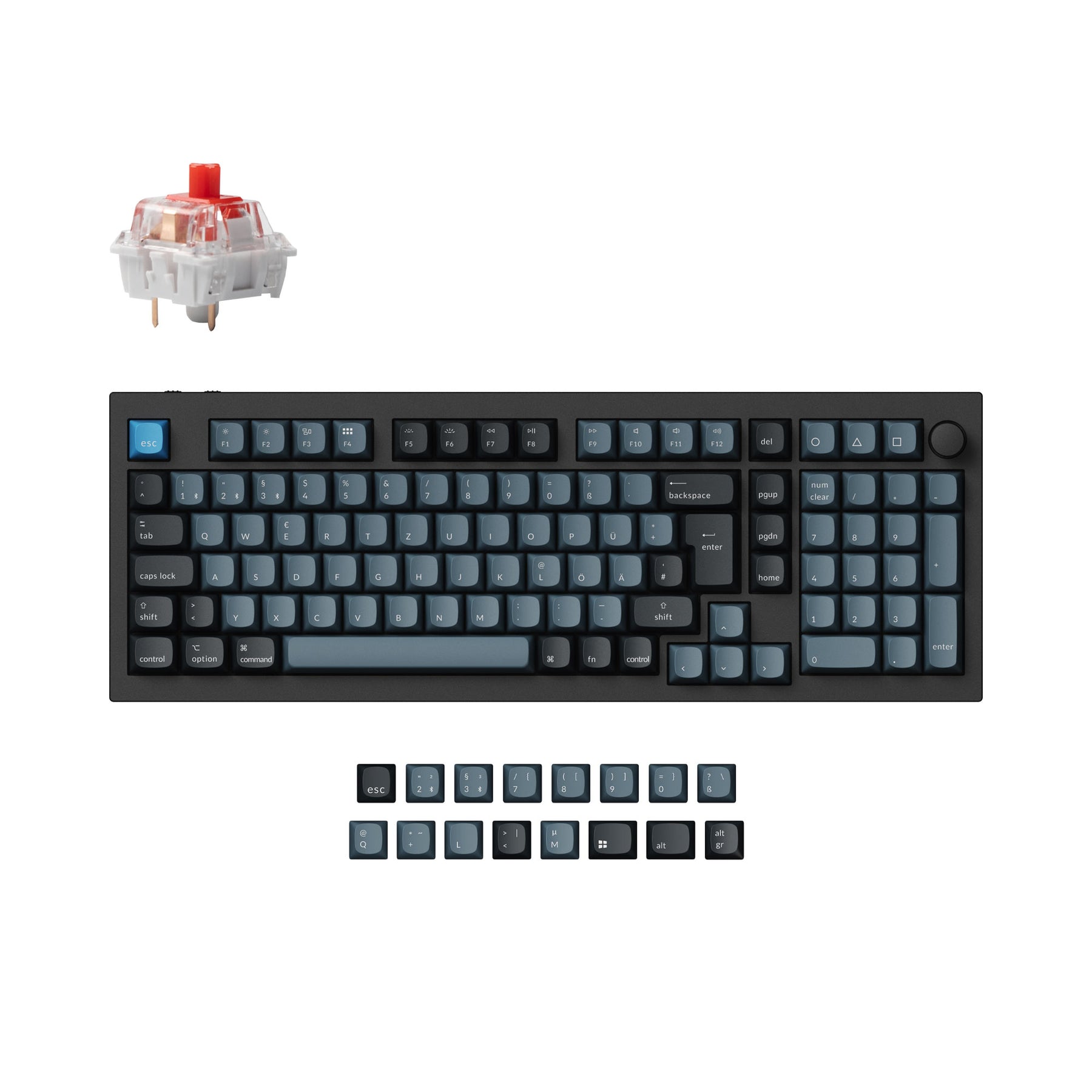 Colección de diseño ISO de teclado mecánico personalizado inalámbrico Keychron Q5 Pro QMK/VIA