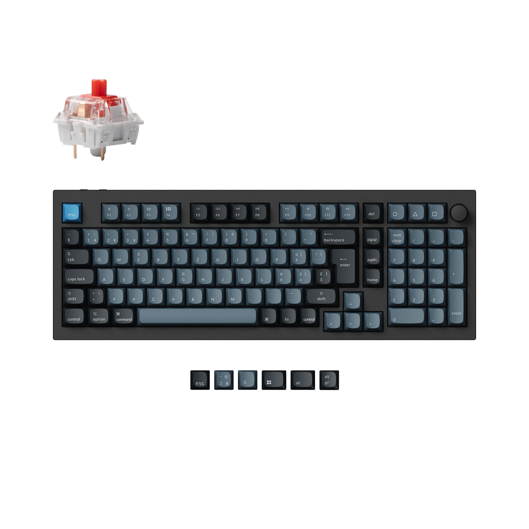 Colección de diseño ISO de teclado mecánico personalizado inalámbrico Keychron Q5 Pro QMK/VIA