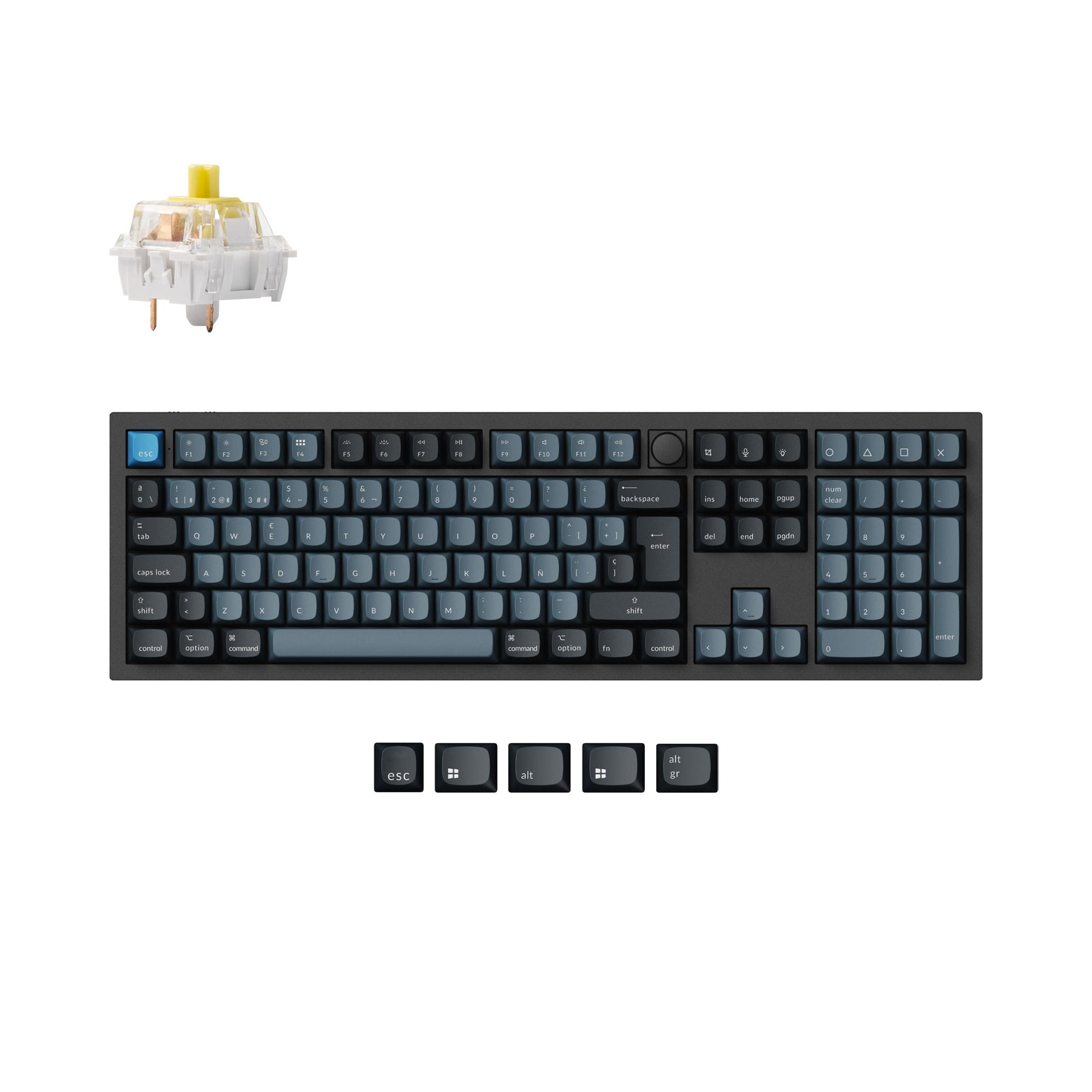 Colección de diseño ISO de teclado mecánico personalizado inalámbrico Keychron Q6 Pro QMK/VIA