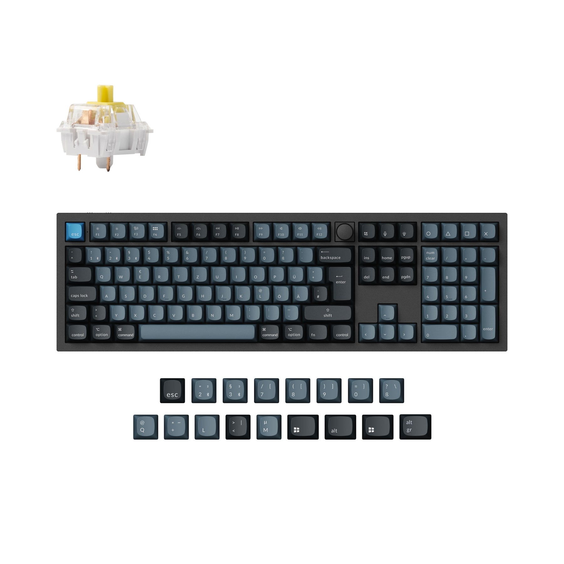 Colección de diseño ISO de teclado mecánico personalizado inalámbrico Keychron Q6 Pro QMK/VIA