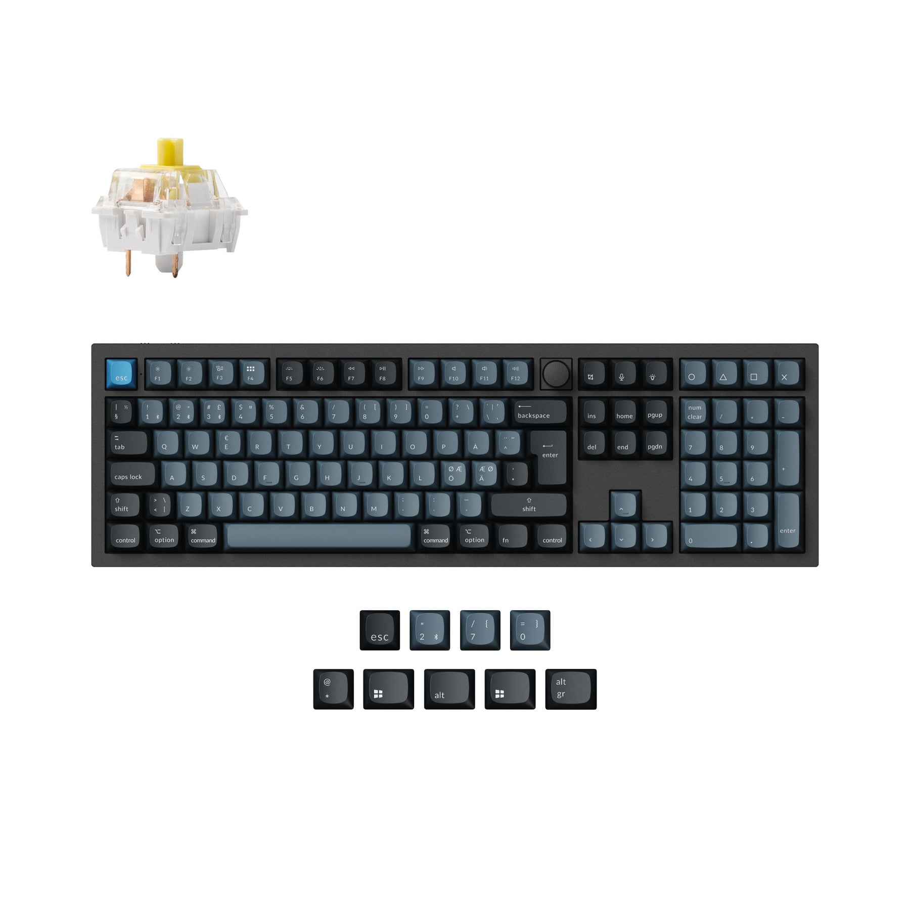 Colección de diseño ISO de teclado mecánico personalizado inalámbrico Keychron Q6 Pro QMK/VIA