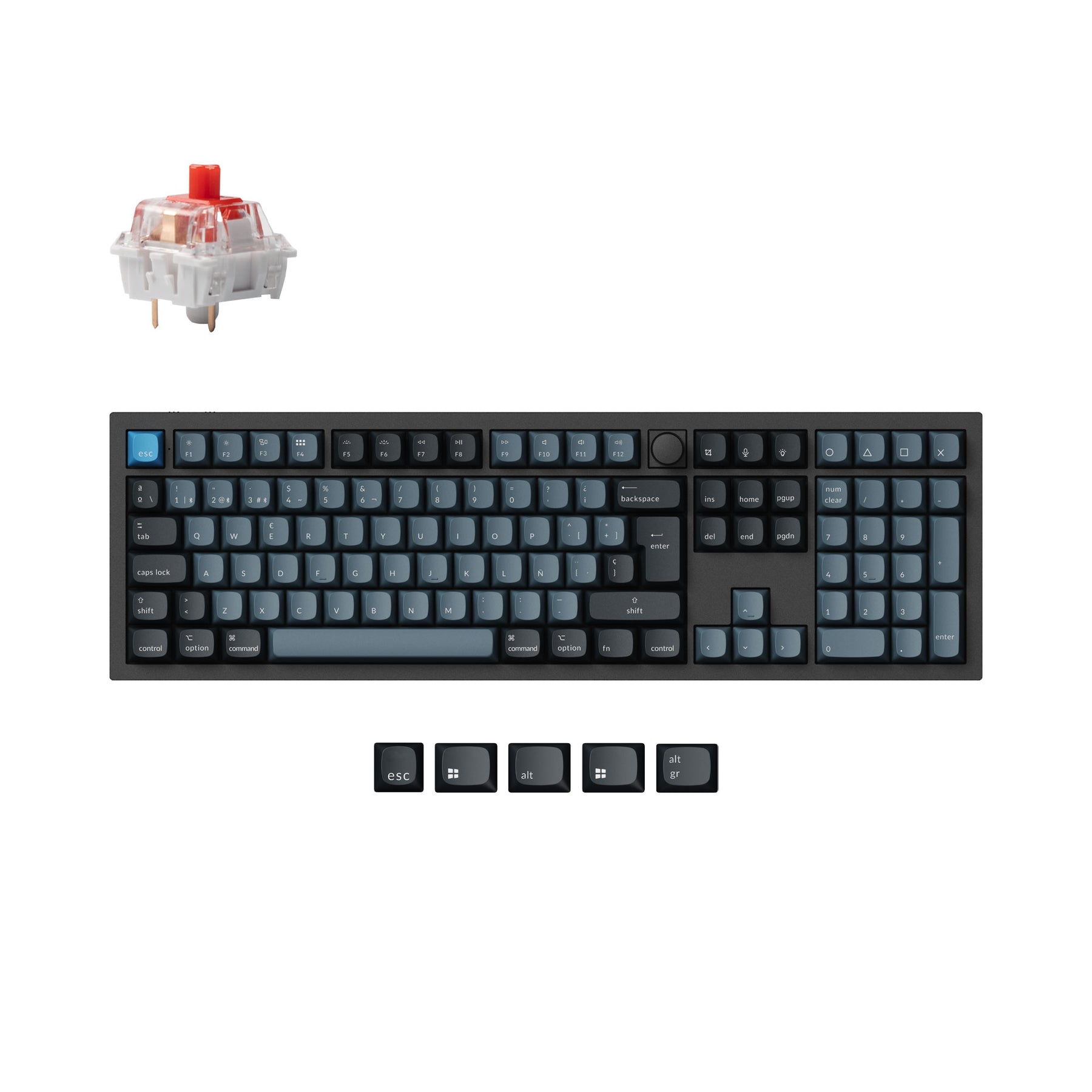 Colección de diseño ISO de teclado mecánico personalizado inalámbrico Keychron Q6 Pro QMK/VIA