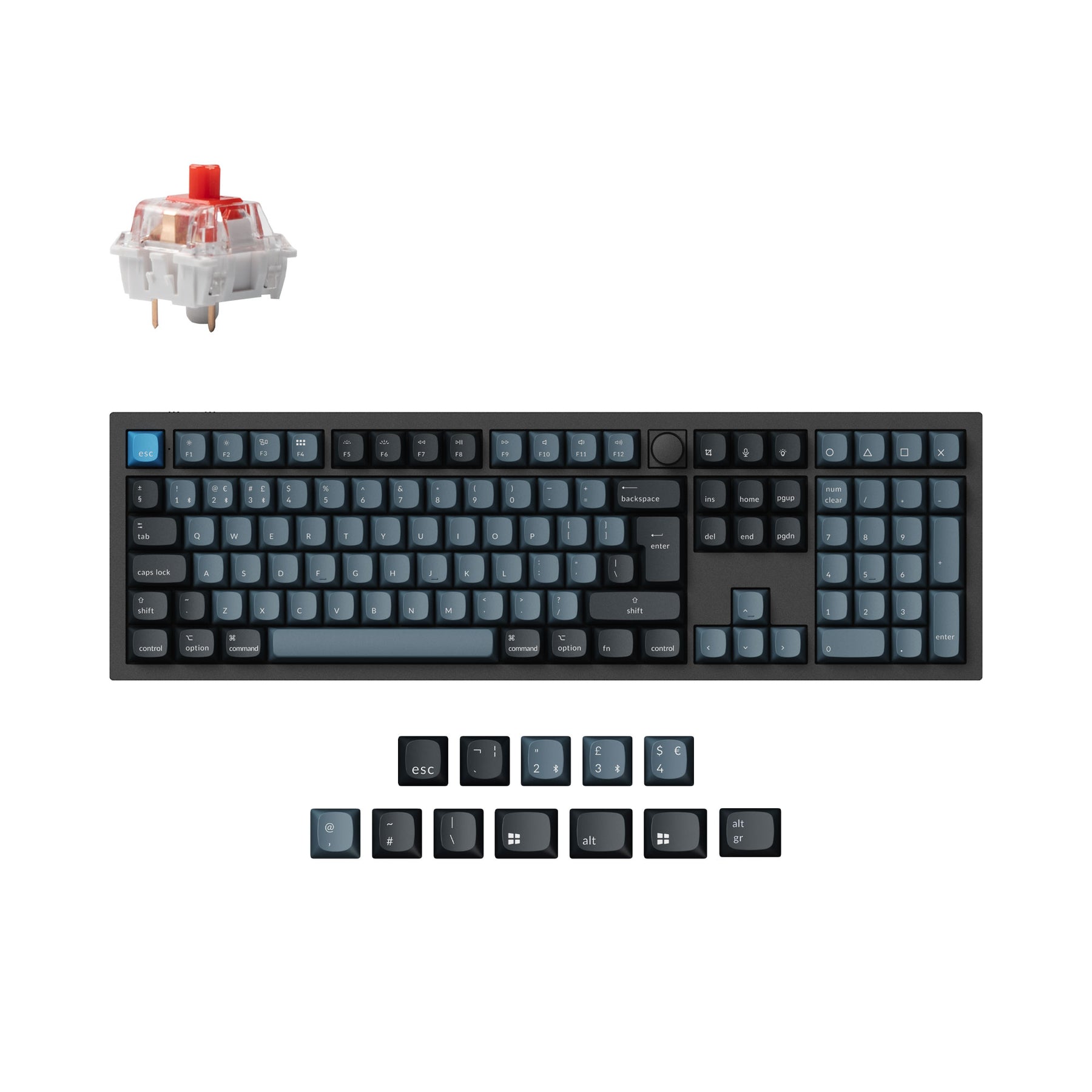 Colección de diseño ISO de teclado mecánico personalizado inalámbrico Keychron Q6 Pro QMK/VIA