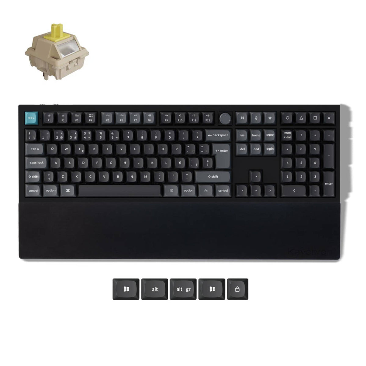 Combo: Keychron Q6 Ultra QMK Wireless Keyboard ISO Layout + Silicone Palm Rest