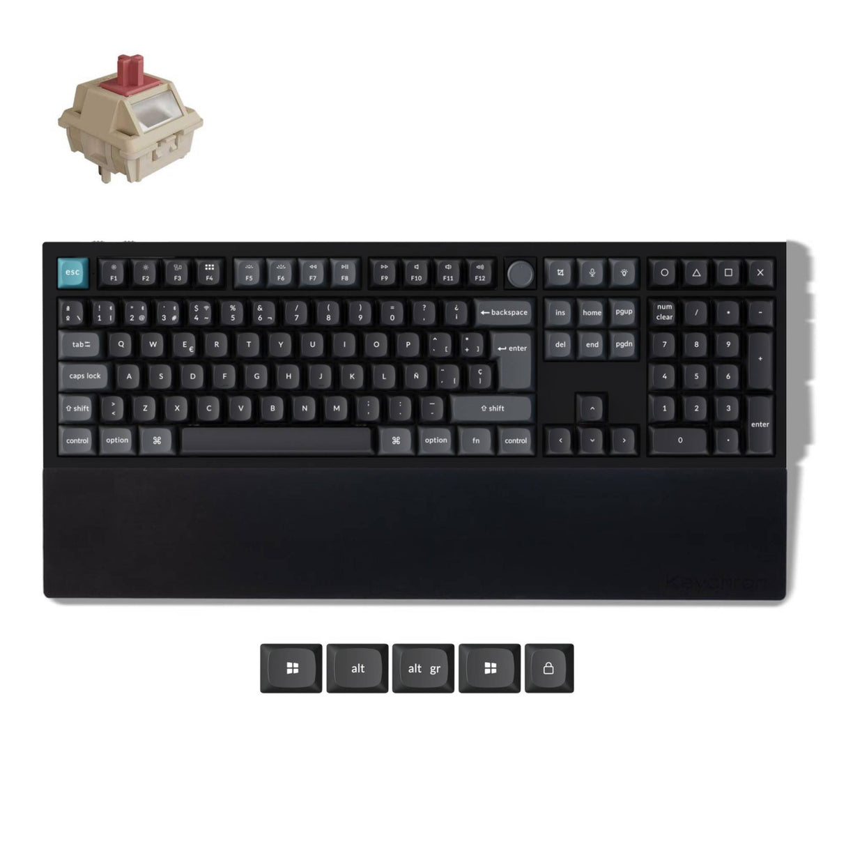 Combo: Keychron Q6 Ultra QMK Wireless Keyboard ISO Layout + Silicone Palm Rest