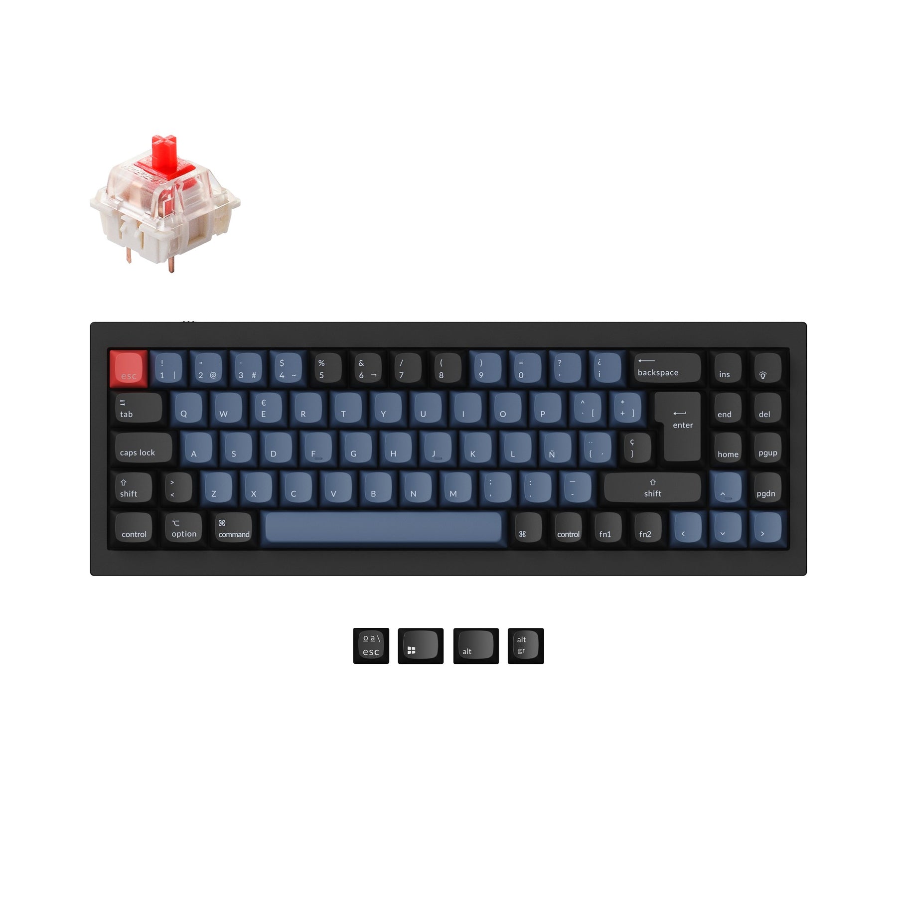 Colección de diseño ISO de teclado mecánico personalizado Keychron Q7 QMK