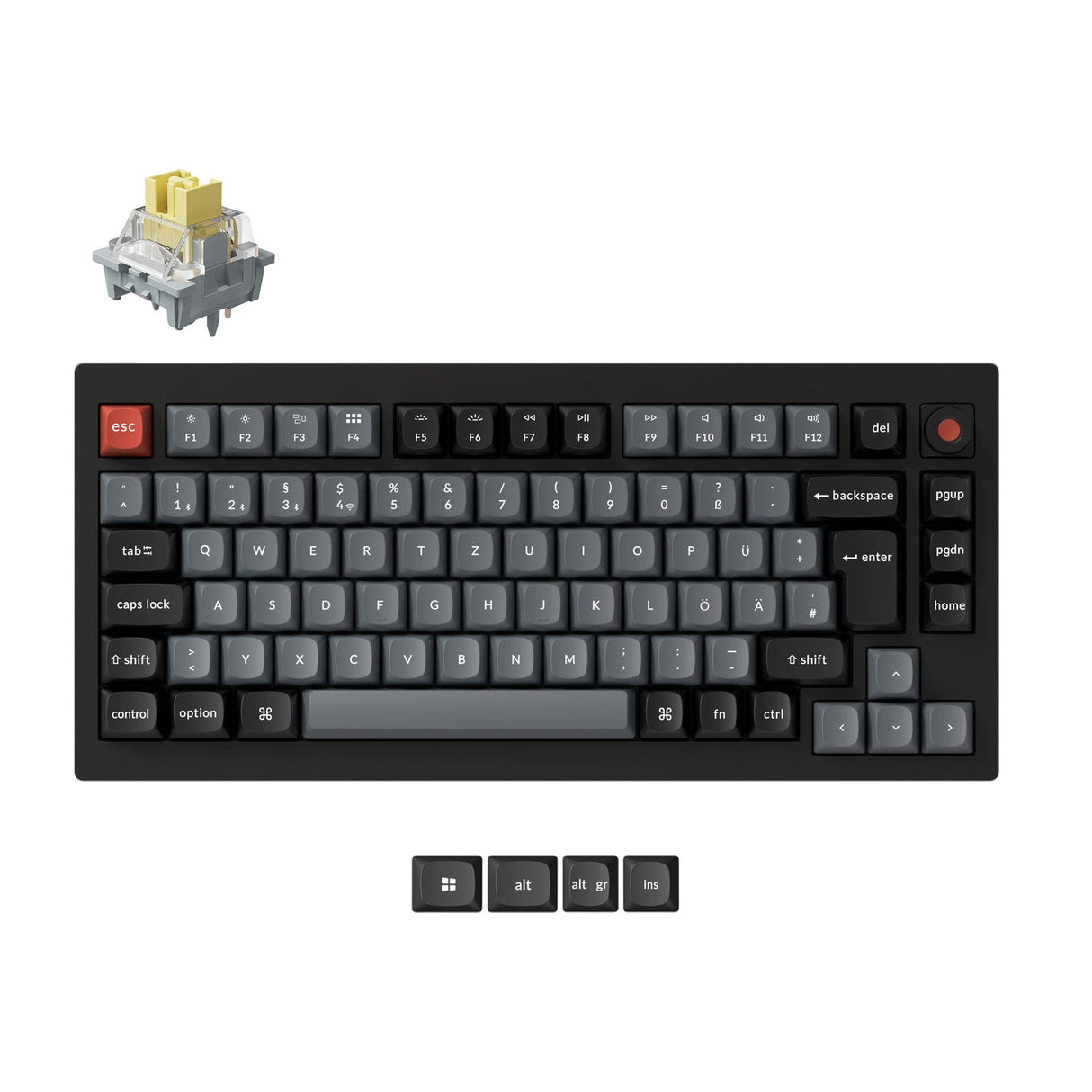 Teclado Mecánico Personalizado por Cable Keychron V1 8K QMK - Colección Distribución ISO