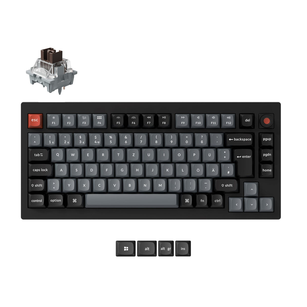 Teclado Mecánico Personalizado por Cable Keychron V1 8K QMK - Colección Distribución ISO
