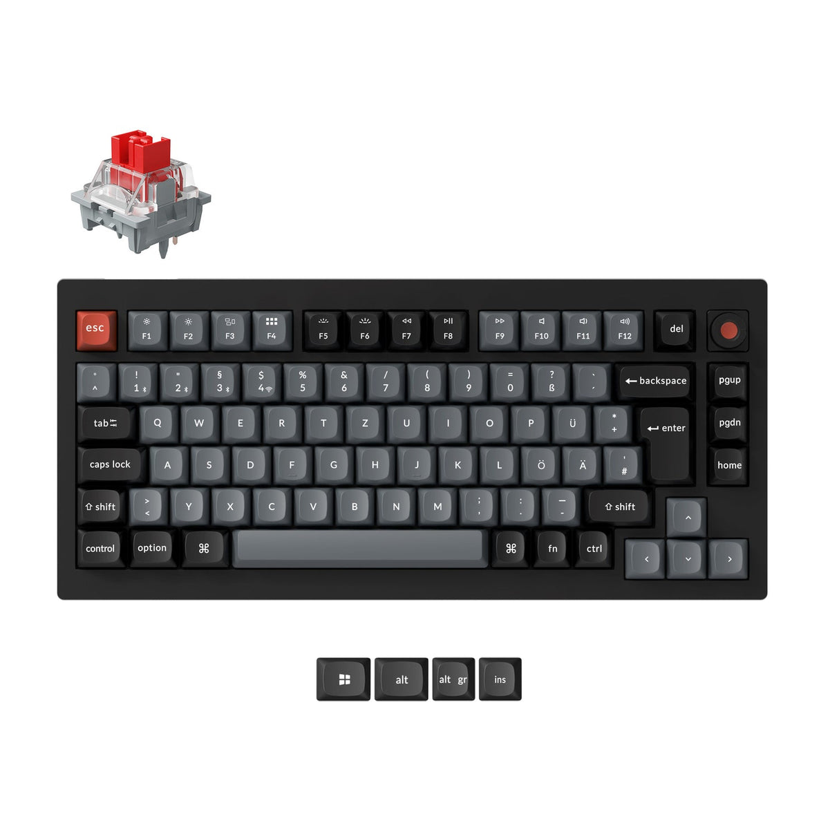 Teclado Mecánico Personalizado por Cable Keychron V1 8K QMK - Colección Distribución ISO
