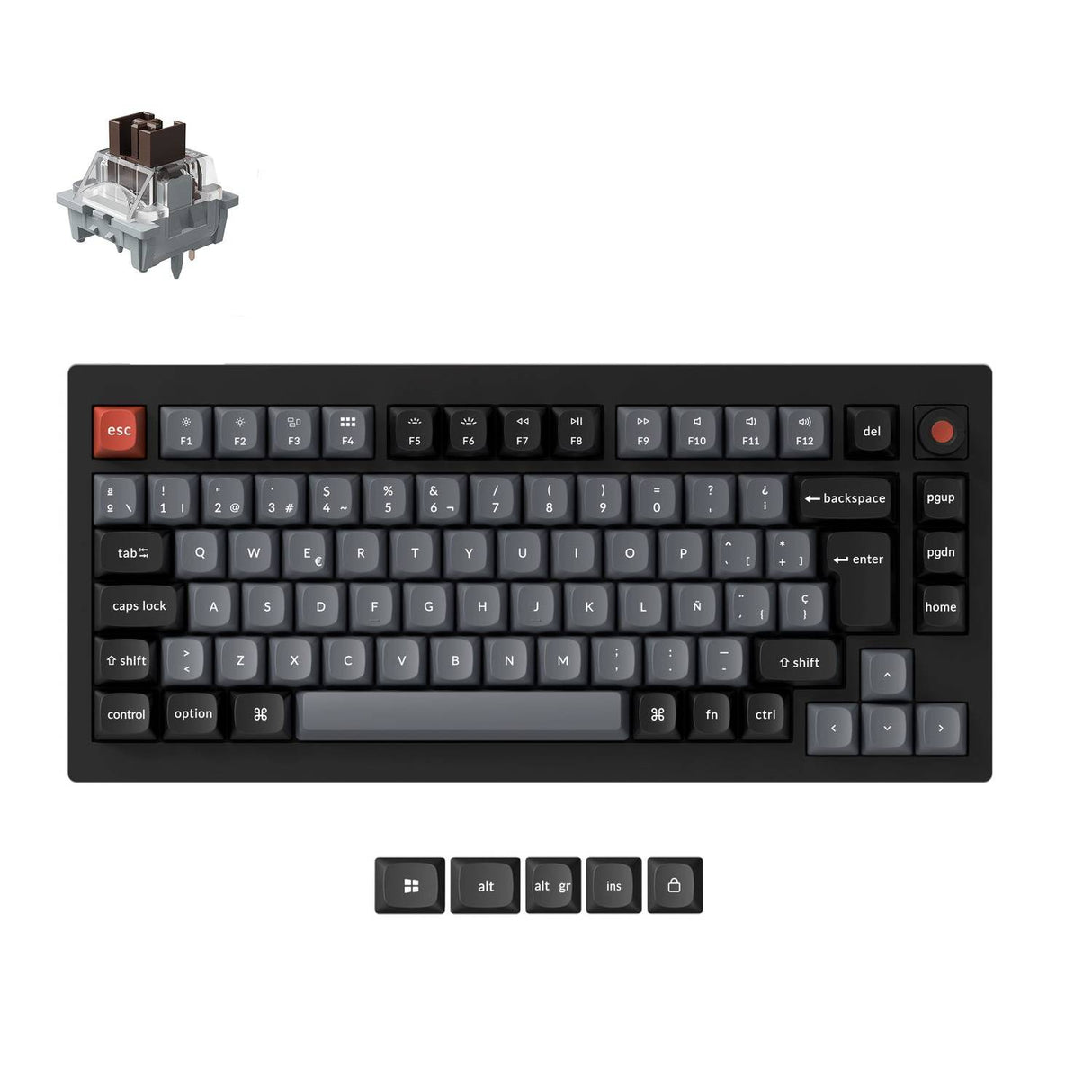 Teclado Mecánico Personalizado por Cable Keychron V1 8K QMK - Colección Distribución ISO