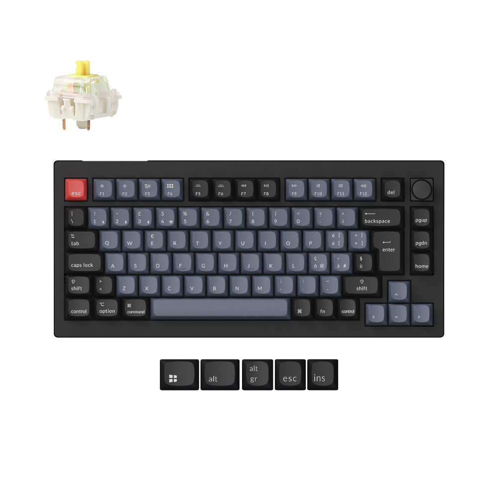 Teclado Mecánico Personalizado Inalámbrico QMK Keychron V1 Max Colección de Distribución ISO