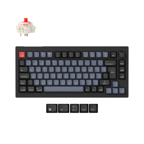 Colección de diseño ISO de teclado mecánico personalizado inalámbrico Keychron V1 Max QMK