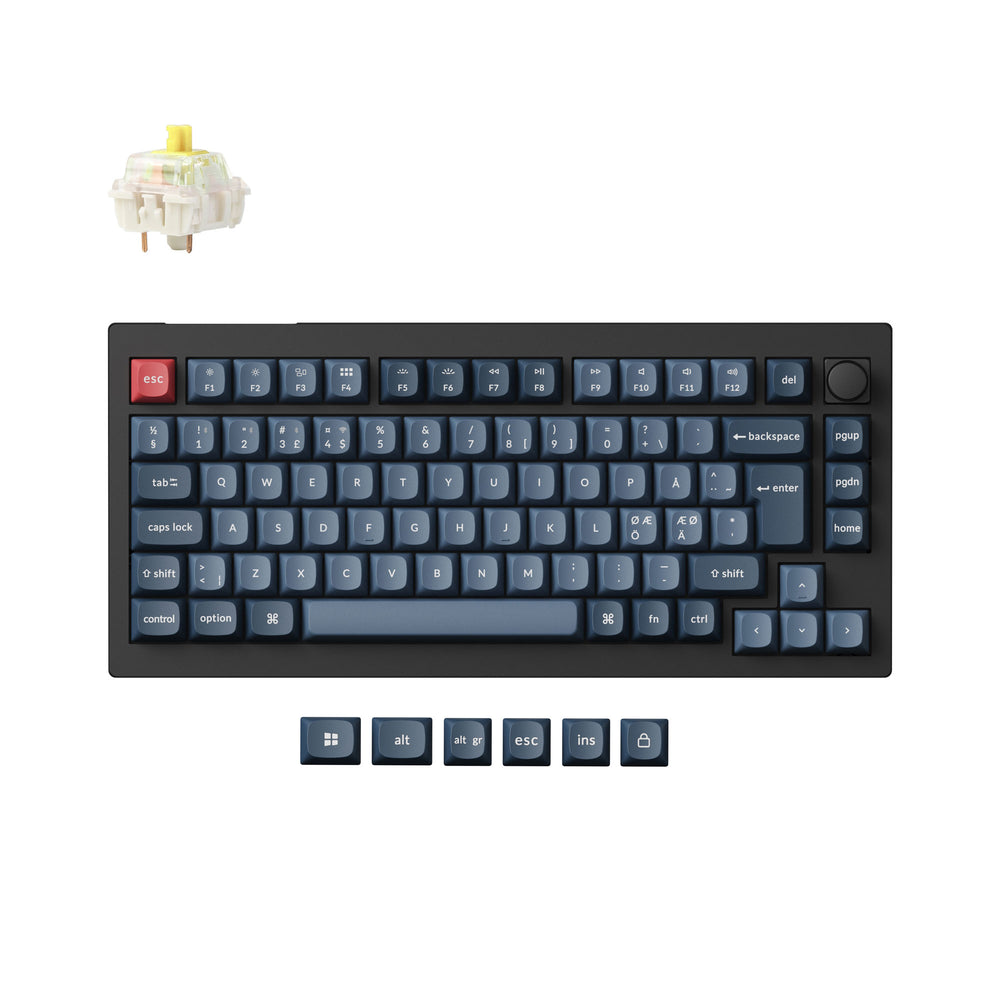 Colección de diseño ISO de teclado mecánico personalizado inalámbrico Keychron V1 Max QMK