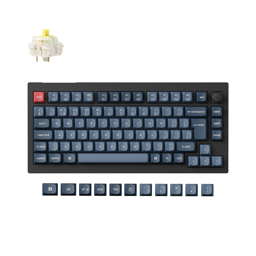 Colección de diseño ISO de teclado mecánico personalizado inalámbrico Keychron V1 Max QMK