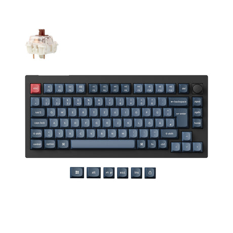 Colección de diseño ISO de teclado mecánico personalizado inalámbrico Keychron V1 Max QMK