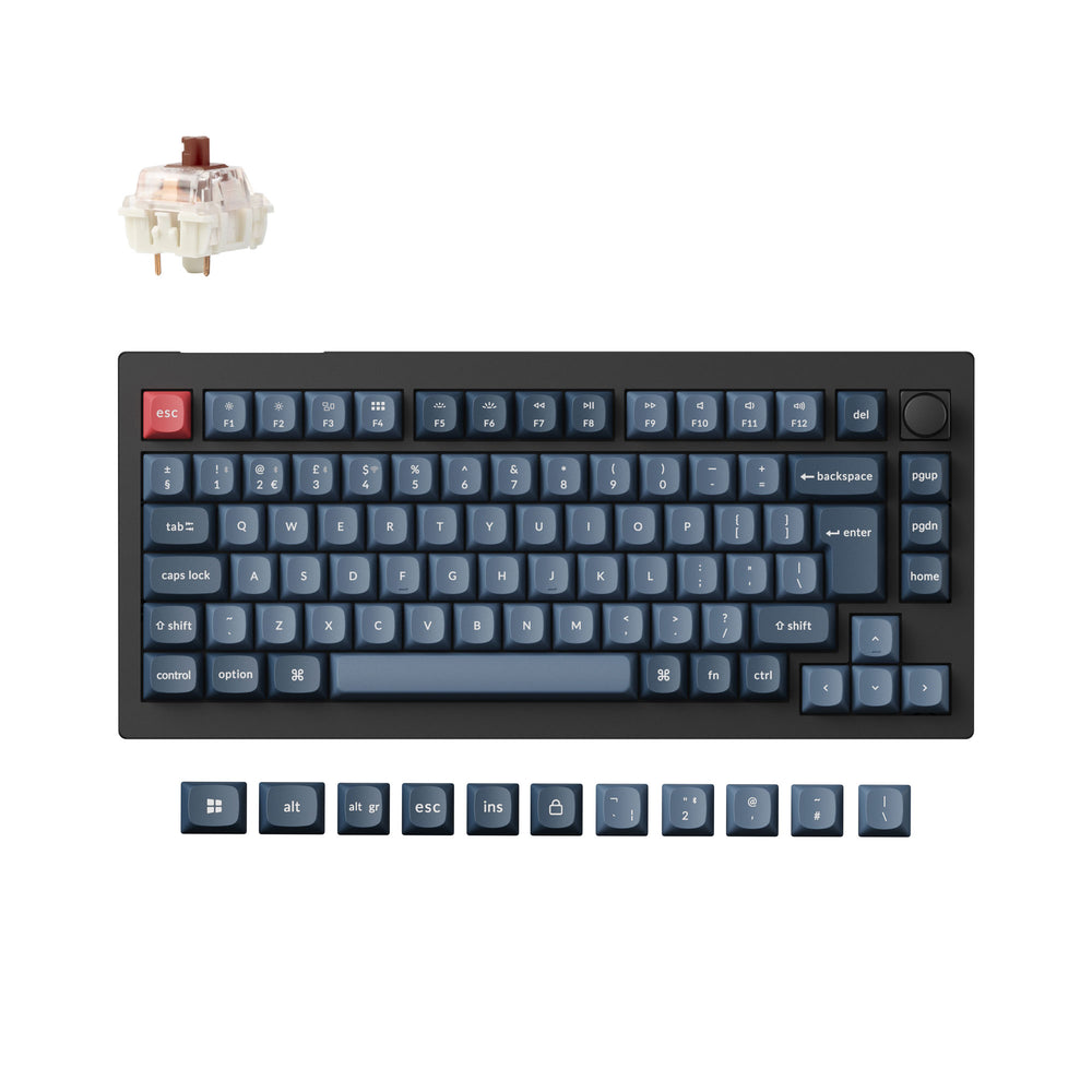 Colección de diseño ISO de teclado mecánico personalizado inalámbrico Keychron V1 Max QMK