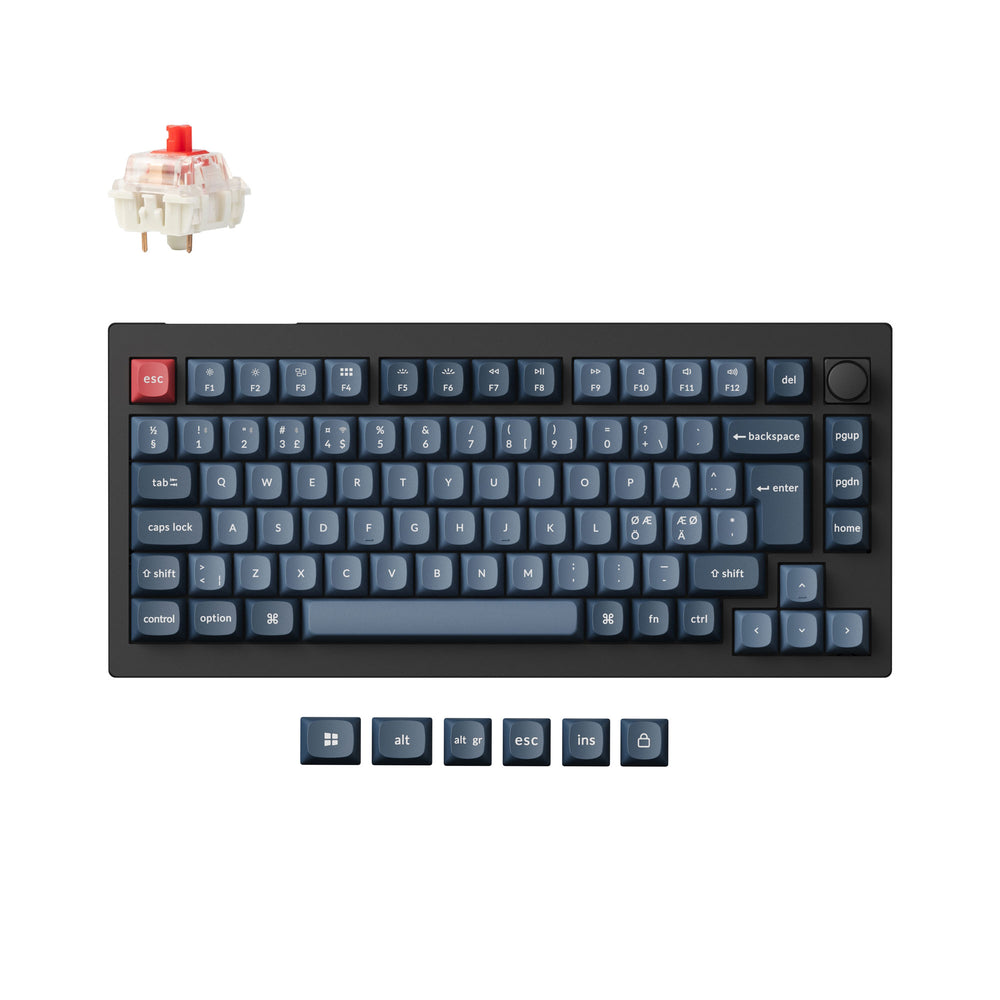 Colección de diseño ISO de teclado mecánico personalizado inalámbrico Keychron V1 Max QMK