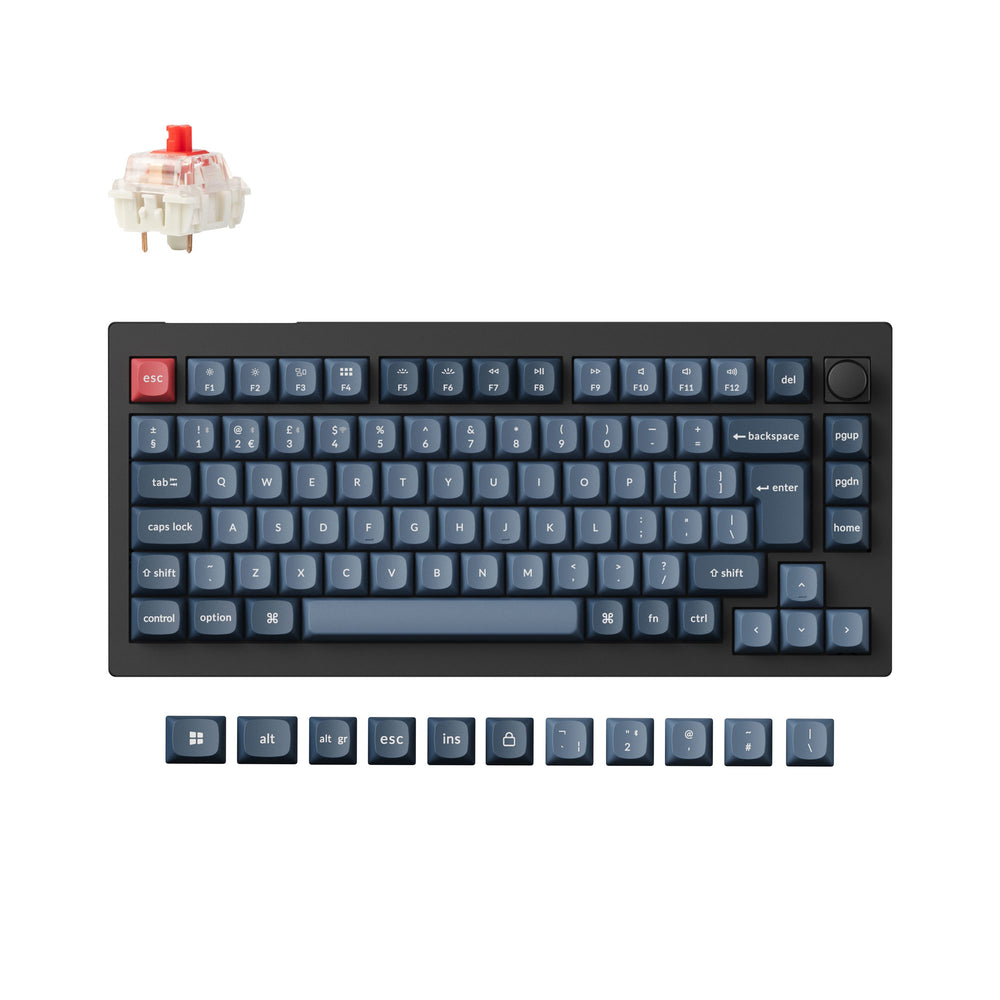 Colección de diseño ISO de teclado mecánico personalizado inalámbrico Keychron V1 Max QMK