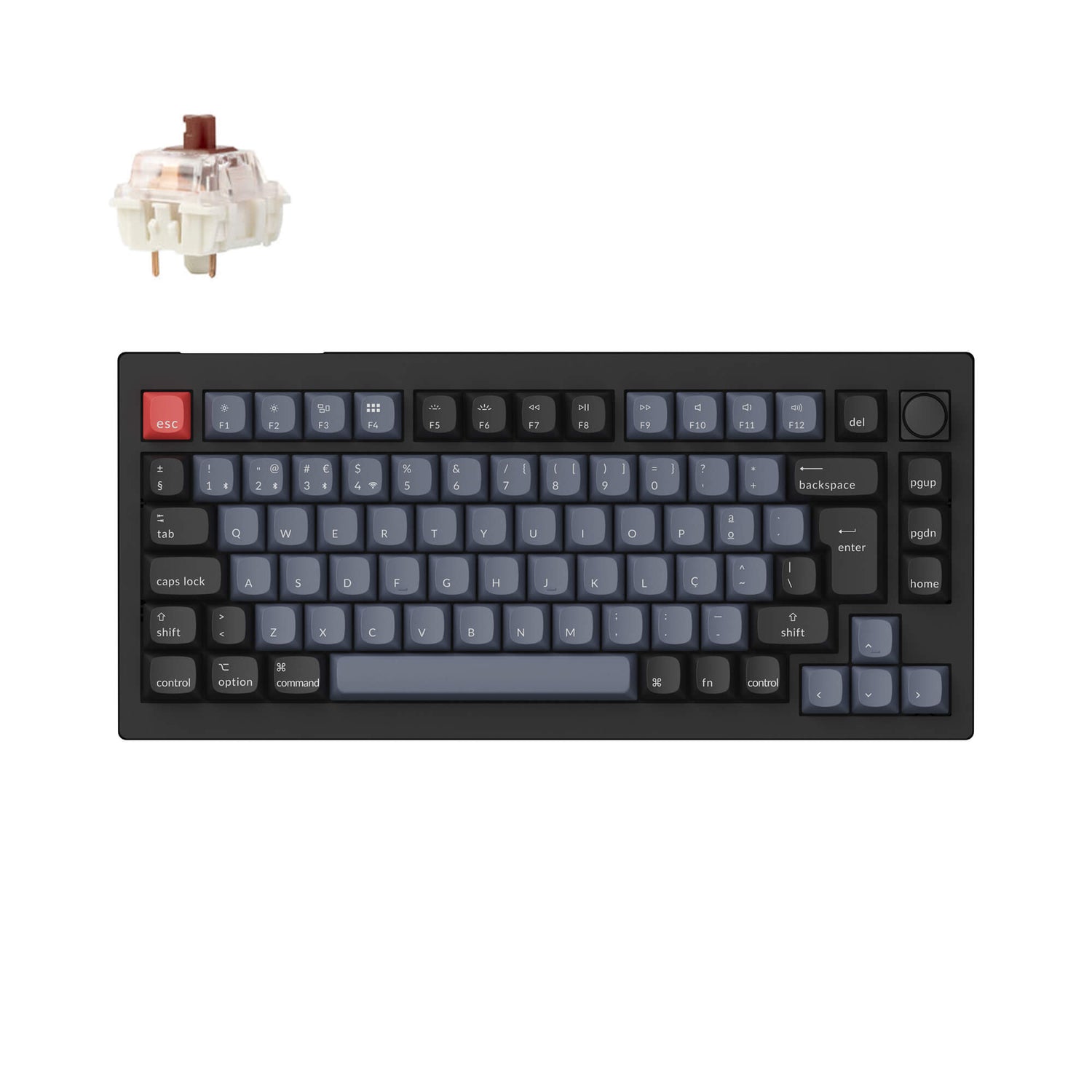 Colección de diseño ISO de teclado mecánico personalizado inalámbrico Keychron V1 Max QMK