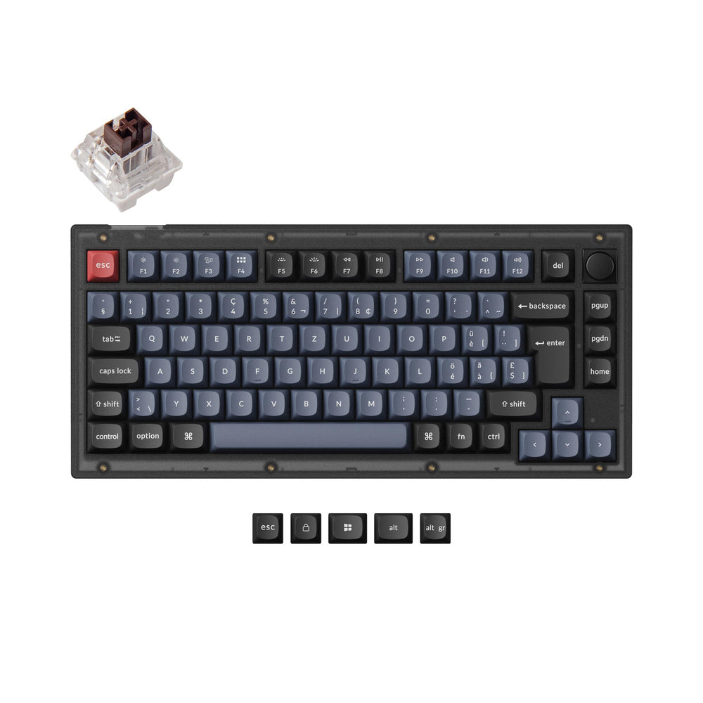 Keychron V1 QMK Custom Mechanical Keyboard ISO Layout Collection