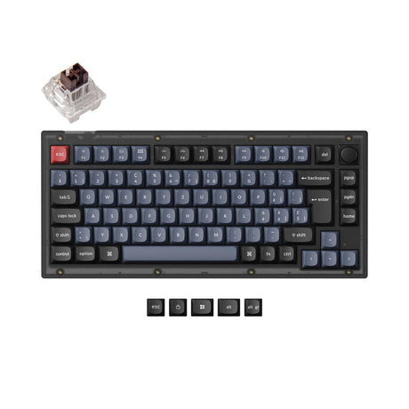 Colección de diseño ISO de teclado mecánico personalizado Keychron V1 QMK