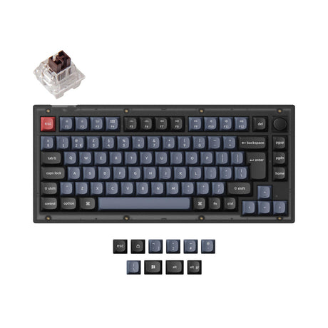 Colección de diseño ISO de teclado mecánico personalizado Keychron V1 QMK