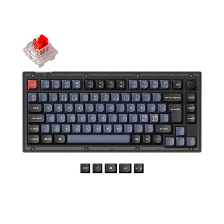 Colección de diseño ISO de teclado mecánico personalizado Keychron V1 QMK