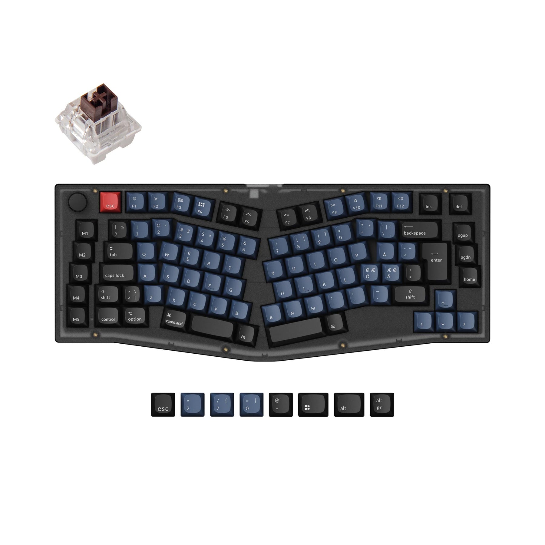 Keychron V10 (Alice Layout) QMK Custom Mechanical Keyboard ISO Layout Collection