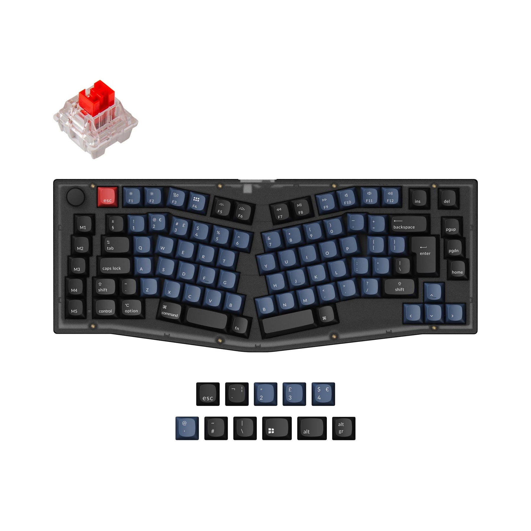 Keychron V10 (Alice Layout) QMK Custom Mechanical Keyboard ISO Layout Collection