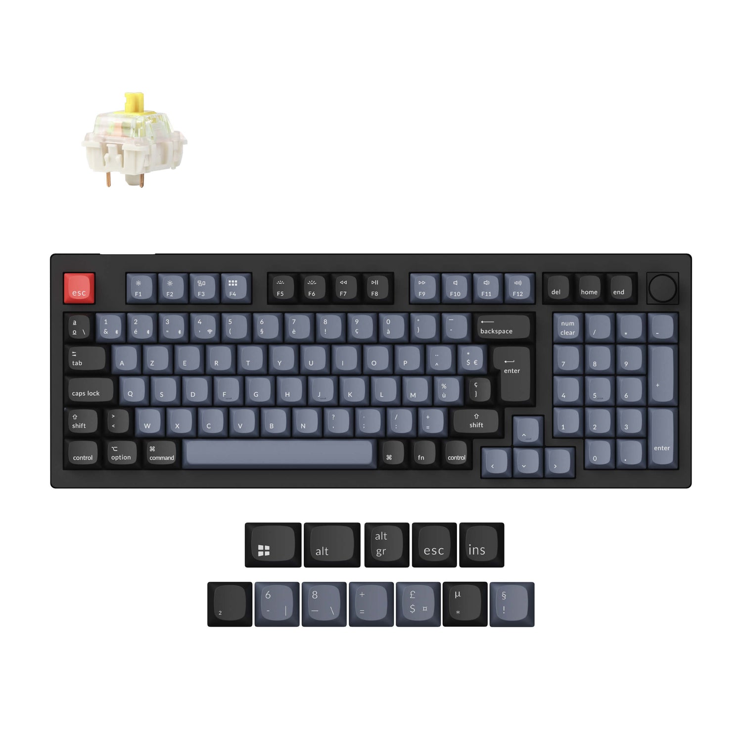 Colección de diseño ISO de teclado mecánico personalizado inalámbrico Keychron V5 Max QMK