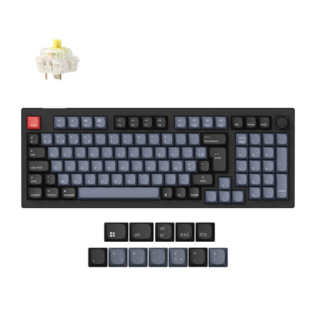 Colección de diseño ISO de teclado mecánico personalizado inalámbrico Keychron V5 Max QMK