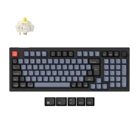 Colección de diseño ISO de teclado mecánico personalizado inalámbrico Keychron V5 Max QMK