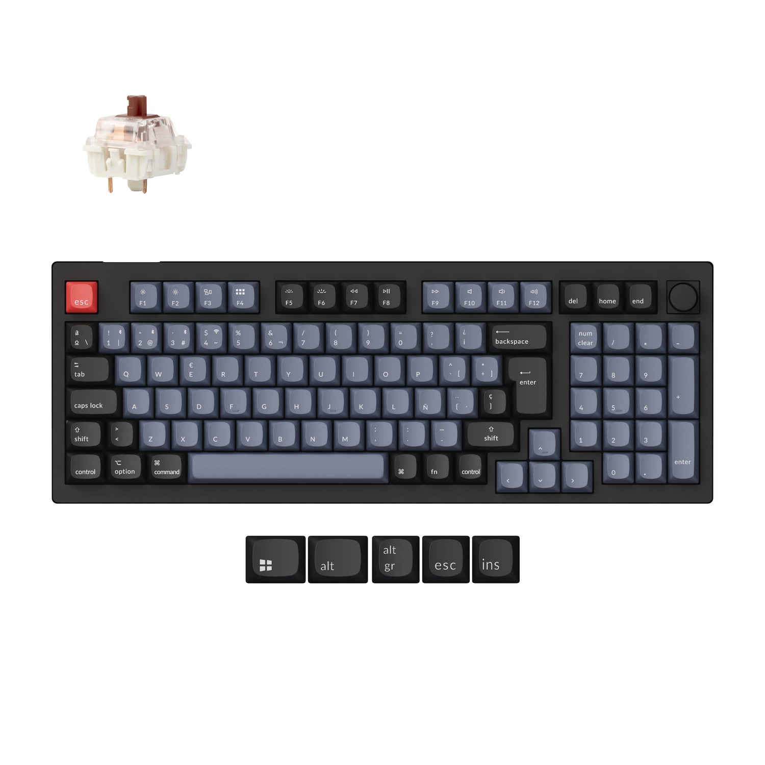 Colección de diseño ISO de teclado mecánico personalizado inalámbrico Keychron V5 Max QMK