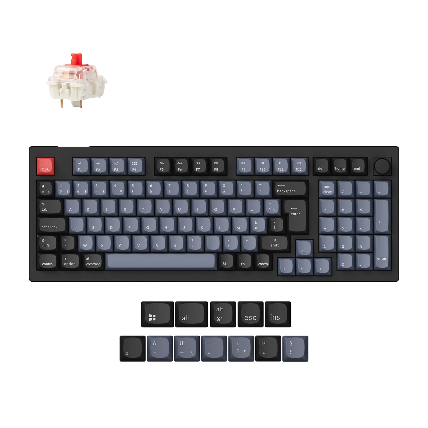 Colección de diseño ISO de teclado mecánico personalizado inalámbrico Keychron V5 Max QMK