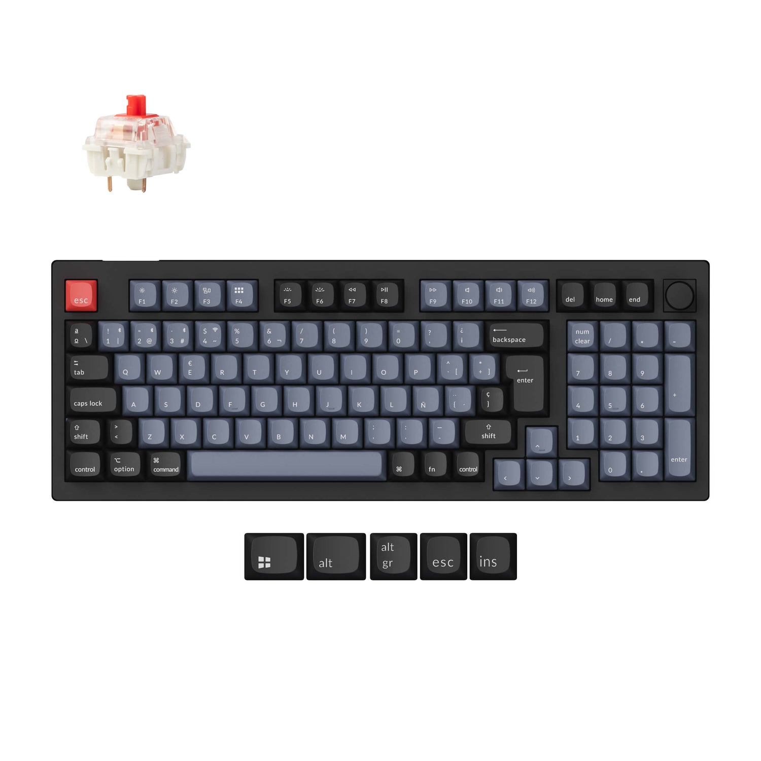 Colección de diseño ISO de teclado mecánico personalizado inalámbrico Keychron V5 Max QMK