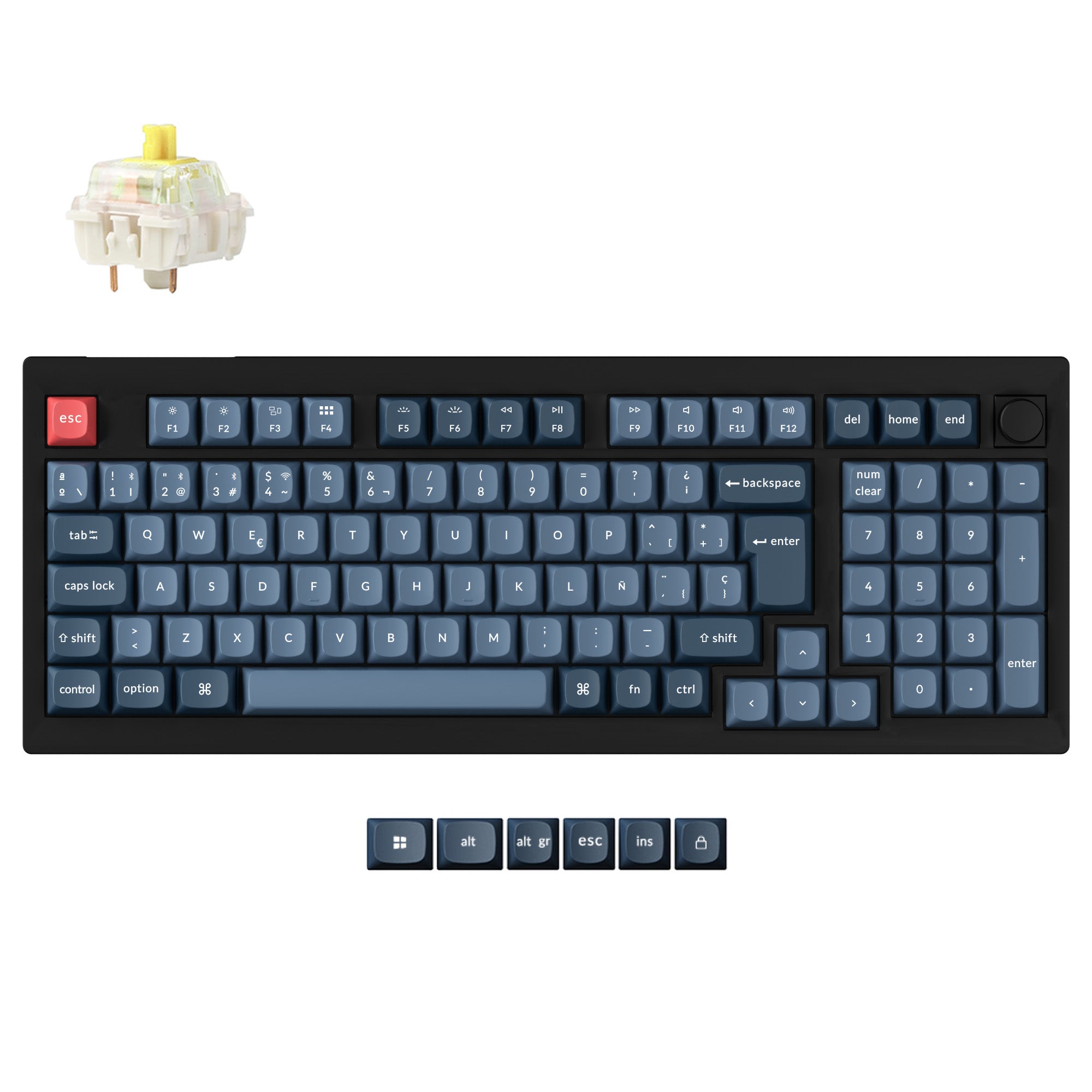 Teclado Mecánico Personalizado Inalámbrico Keychron V5 Max QMK - Colección Distribución ISO