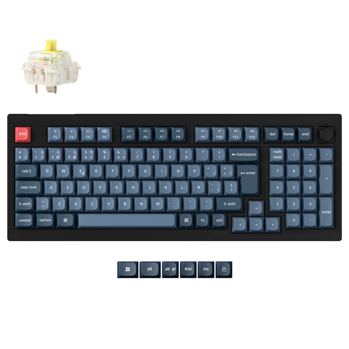 Teclado Mecánico Personalizado Inalámbrico Keychron V5 Max QMK - Colección Distribución ISO