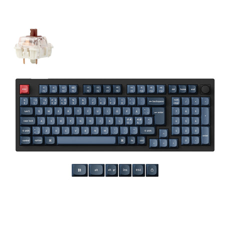 Colección de diseño ISO de teclado mecánico personalizado inalámbrico Keychron V5 Max QMK