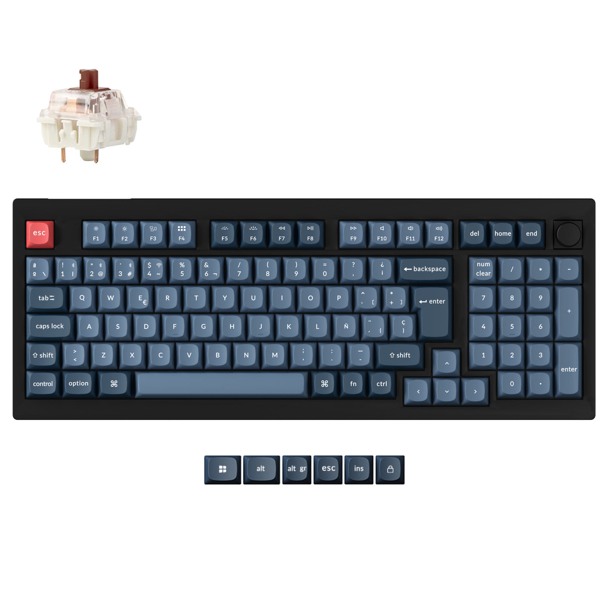 Teclado Mecánico Personalizado Inalámbrico Keychron V5 Max QMK - Colección Distribución ISO