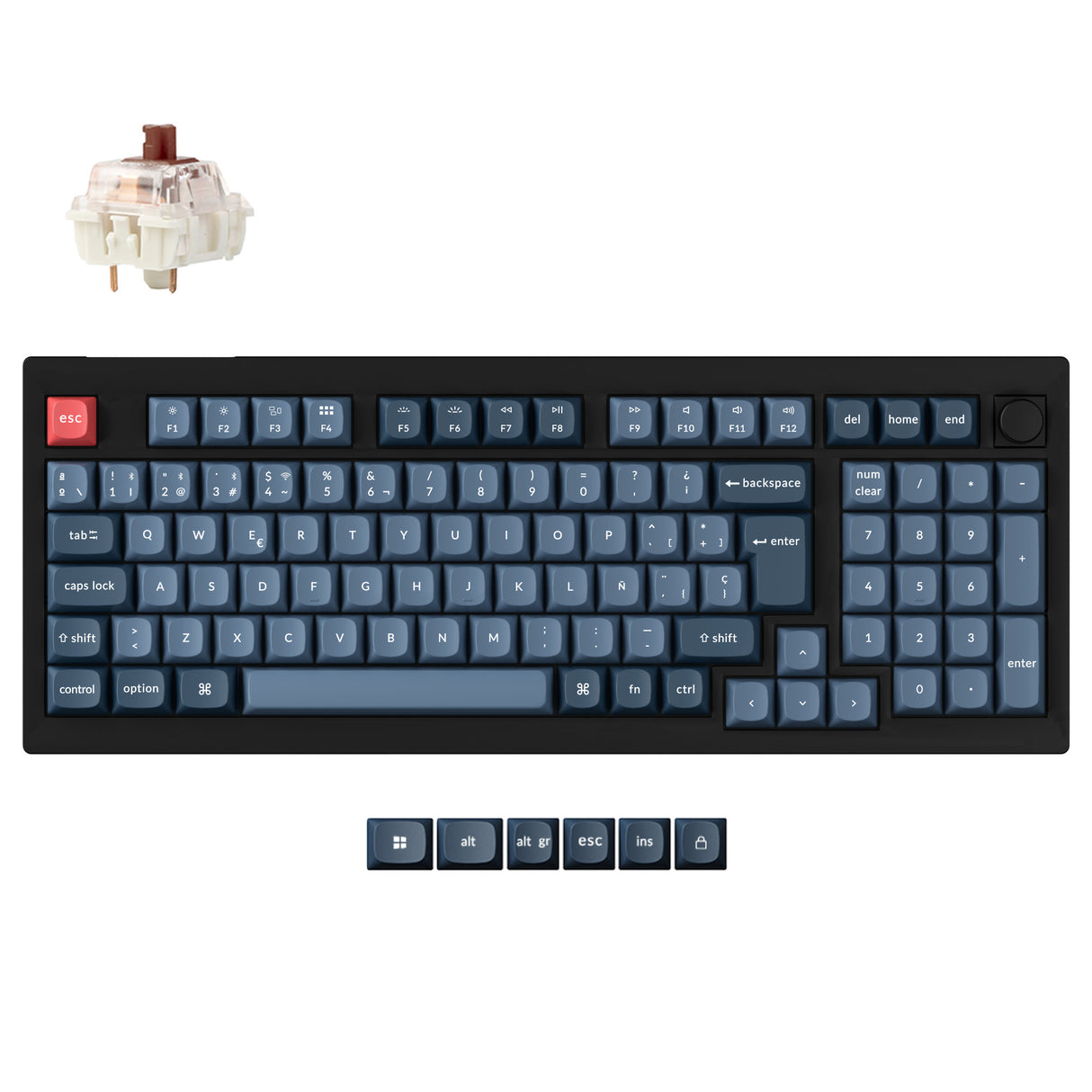 Teclado Mecánico Personalizado Inalámbrico Keychron V5 Max QMK - Colección Distribución ISO